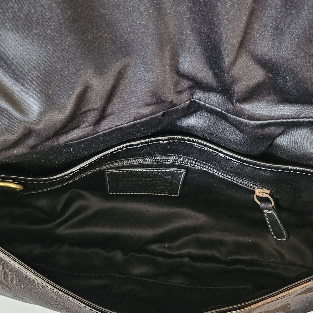 COACH Black Ergo Signature Flap Y2K Shoulder Bag - Picture 6 of 13